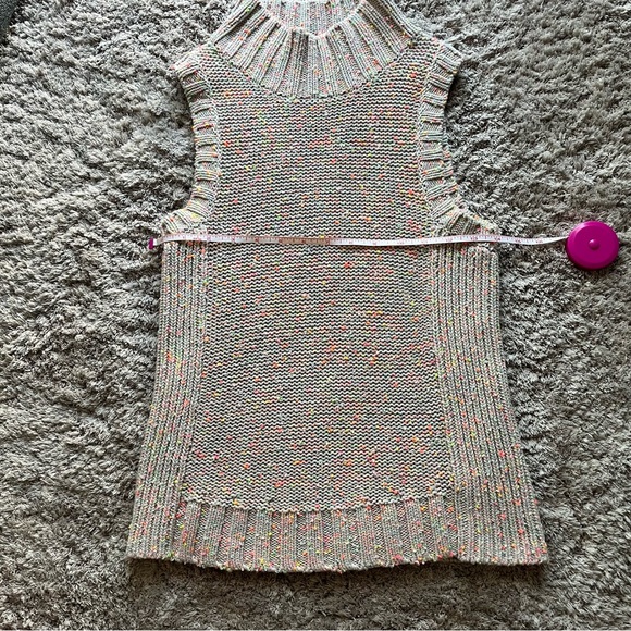 Anthropologie neon speckled sweater vest - Picture 2 of 4